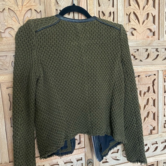 Iro Olive Jacket.  Leather Details, SHW - Picture 8 of 8